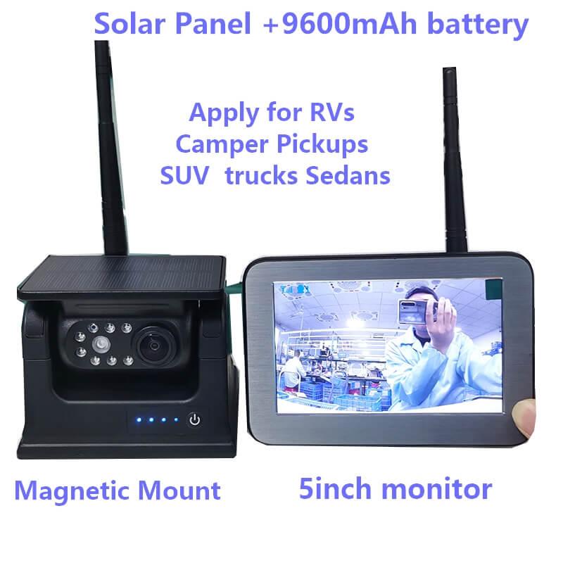 Solar Magnetic Wireless Camera Systems For Heavy Equipment